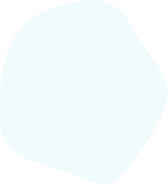 An abstract light blue shape on a white background takes form, resembling an irregular blob, much like the artistry found in an orthodontist's Kingwood, TX office.