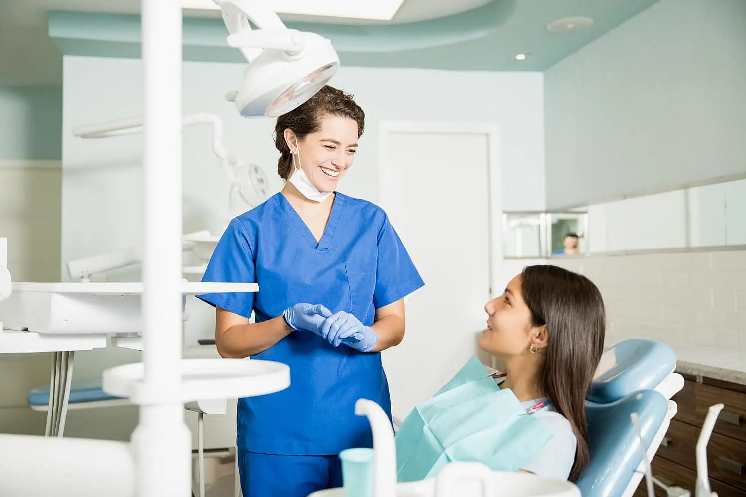 Close-up of a woman preparing for jaw surgery At Paige Orthodontics in Kingwood, TX