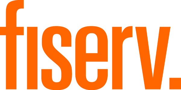 The Fiserv logo appears in bold, orange lowercase letters on a light background, representing Kingwood TX.