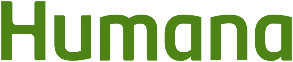 The image displays "Humana" in green rounded sans-serif letters on a white background, featuring the keyword Kingwood TX.