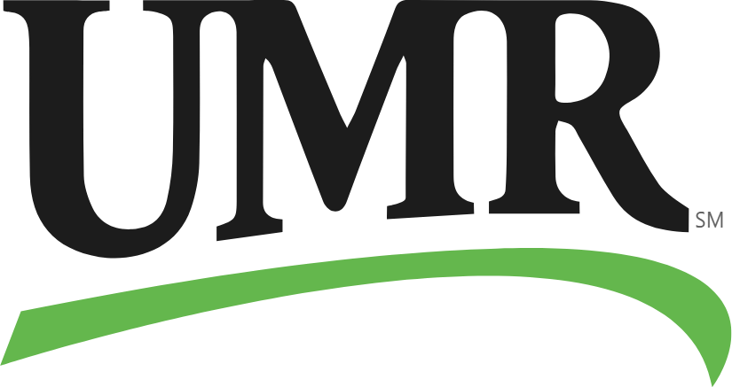 UMR logo in bold black letters above a curved green line, representing Kingwood TX.